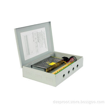 12V/10A 18-CH Output Centralized Power Supply for CCTV Cameras with 120W Maximum Output Power